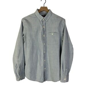 Vineyard Vines Slim Longshore Striped Button Down Shirt Casual Blue White Medium